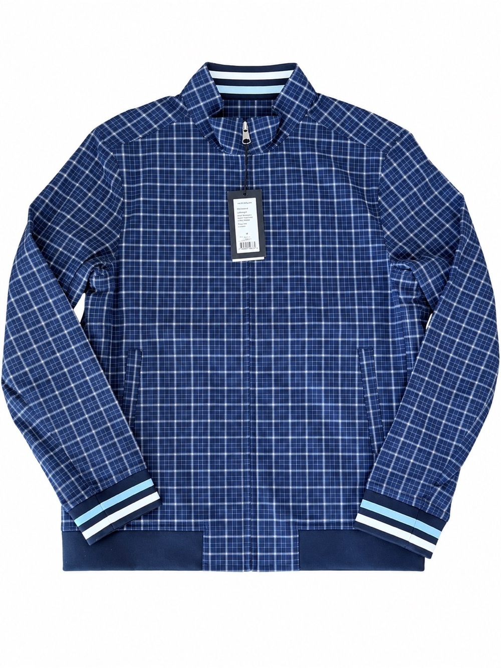RHONE Men's Navy Plaid Dune Golf Jacket 🌟NWT🌟 - Picture 3 of 4